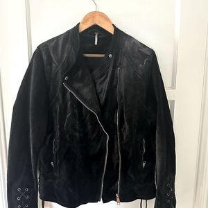 Free People Black Moto Jacket - Faux Suede​